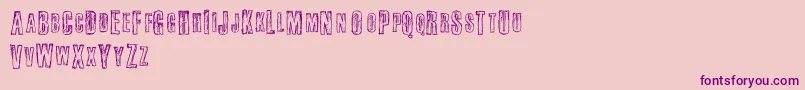 フォントFail – ピンクの背景に紫のフォント