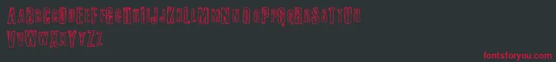 フォントFail – 黒い背景に赤い文字
