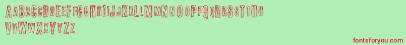 フォントFail – 赤い文字の緑の背景