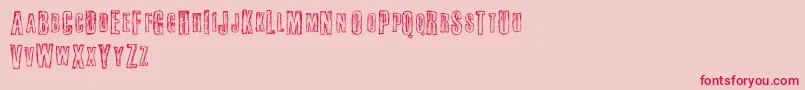 フォントFail – ピンクの背景に赤い文字