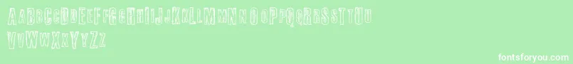 Fail-fontti – valkoiset fontit vihreällä taustalla