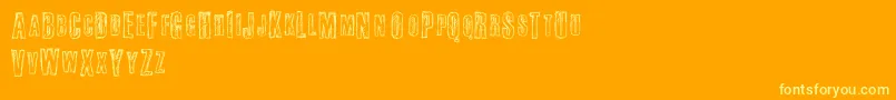 Fail-Schriftart – Gelbe Schriften auf orangefarbenem Hintergrund