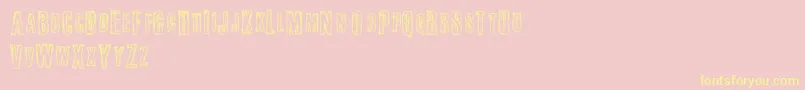 Fail Font – Yellow Fonts on Pink Background
