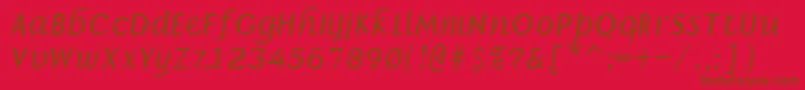 BorzoiItalic Font – Brown Fonts on Red Background