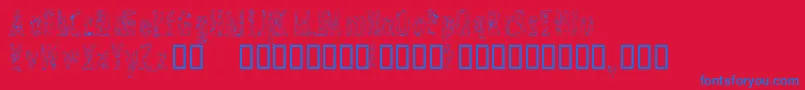 CrossedwiresCondensed Font – Blue Fonts on Red Background