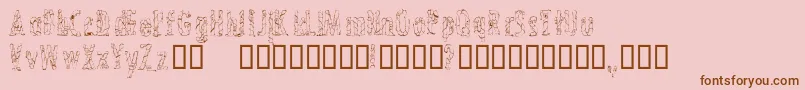 CrossedwiresCondensed Font – Brown Fonts on Pink Background