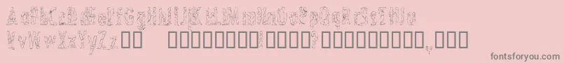 CrossedwiresCondensed Font – Gray Fonts on Pink Background