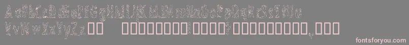Fonte CrossedwiresCondensed – fontes rosa em um fundo cinza