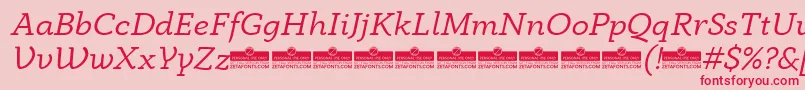 AnaphoraItalicTrial Font – Red Fonts on Pink Background