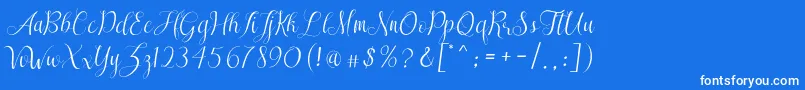 SareekaDemo Font – White Fonts on Blue Background