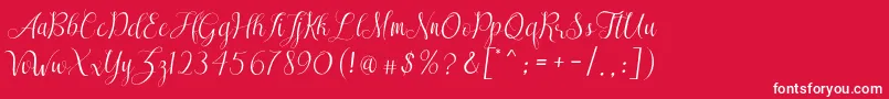 SareekaDemo Font – White Fonts on Red Background