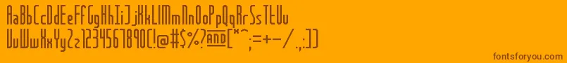 FrankfurtMesse Font – Brown Fonts on Orange Background