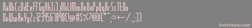 フォントFrankfurtMesse – 灰色の背景にピンクのフォント