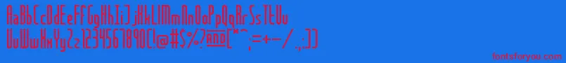 Шрифт FrankfurtMesse – красные шрифты на синем фоне