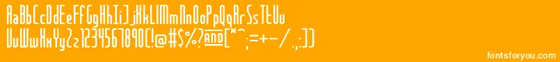 フォントFrankfurtMesse – オレンジの背景に白い文字