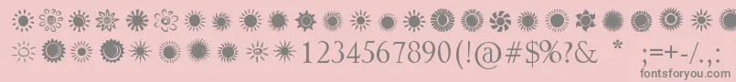 SunsAndStars Font – Gray Fonts on Pink Background