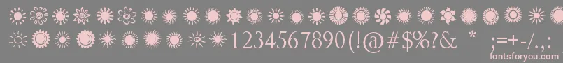 SunsAndStars Font – Pink Fonts on Gray Background