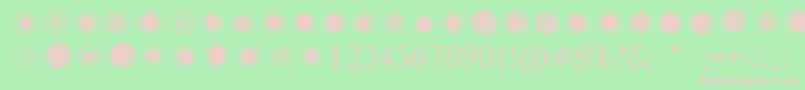 SunsAndStars Font – Pink Fonts on Green Background