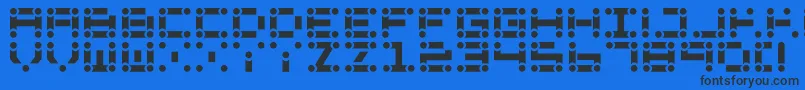 Lchain Font – Black Fonts on Blue Background