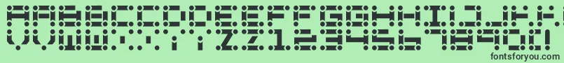 Lchain Font – Black Fonts on Green Background