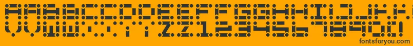 Lchain Font – Black Fonts on Orange Background