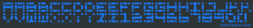Lchain Font – Blue Fonts on Black Background