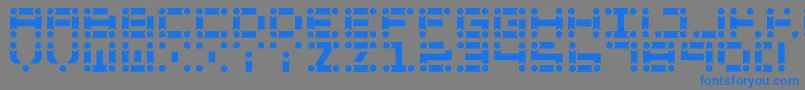 Lchain Font – Blue Fonts on Gray Background