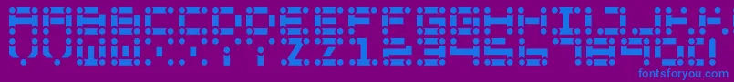 Lchain Font – Blue Fonts on Purple Background