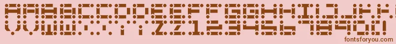 Lchain Font – Brown Fonts on Pink Background
