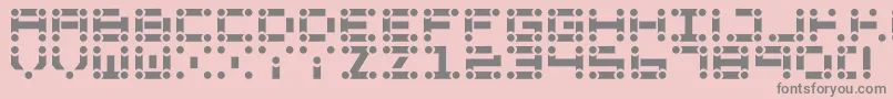 Lchain Font – Gray Fonts on Pink Background