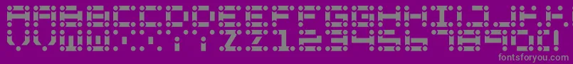 Lchain Font – Gray Fonts on Purple Background