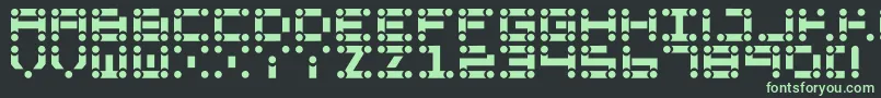 Lchain Font – Green Fonts on Black Background