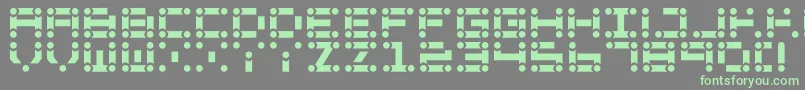 Lchain Font – Green Fonts on Gray Background
