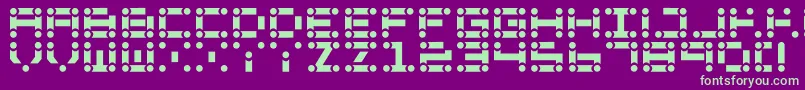Lchain Font – Green Fonts on Purple Background