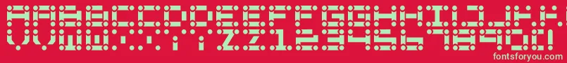 Lchain Font – Green Fonts on Red Background