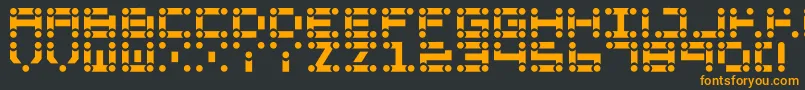 Lchain Font – Orange Fonts on Black Background