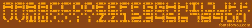 Lchain Font – Orange Fonts on Brown Background