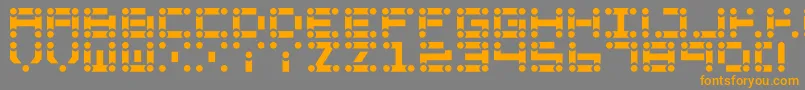Lchain Font – Orange Fonts on Gray Background