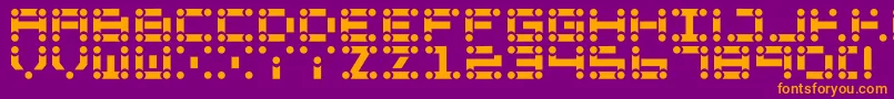 Lchain Font – Orange Fonts on Purple Background