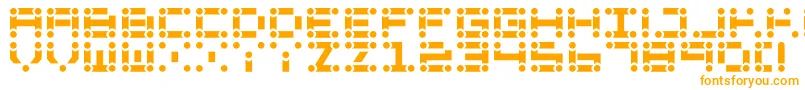 Lchain Font – Orange Fonts on White Background