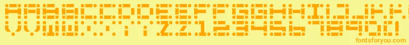Lchain Font – Orange Fonts on Yellow Background