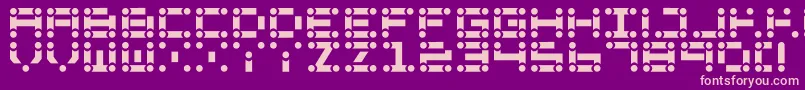 Lchain Font – Pink Fonts on Purple Background
