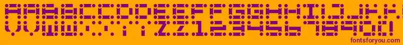 Lchain Font – Purple Fonts on Orange Background