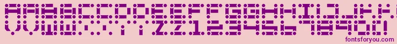 Lchain Font – Purple Fonts on Pink Background