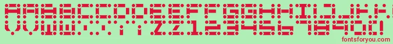 Lchain Font – Red Fonts on Green Background