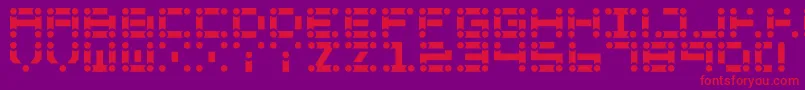 Lchain Font – Red Fonts on Purple Background