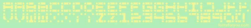 Lchain Font – Yellow Fonts on Green Background
