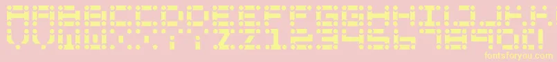 Lchain Font – Yellow Fonts on Pink Background