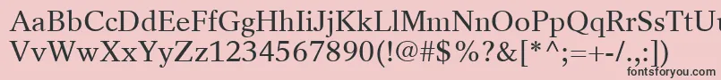 フォントRotationLtRoman – ピンクの背景に黒い文字