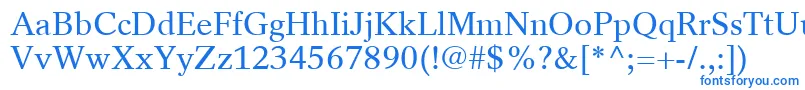 フォントRotationLtRoman – 白い背景に青い文字